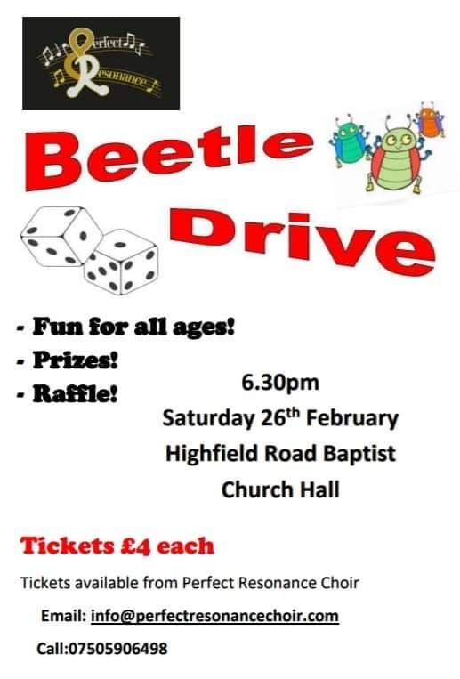 Beetle Drive fundraiser at Highfield Road Baptist Church