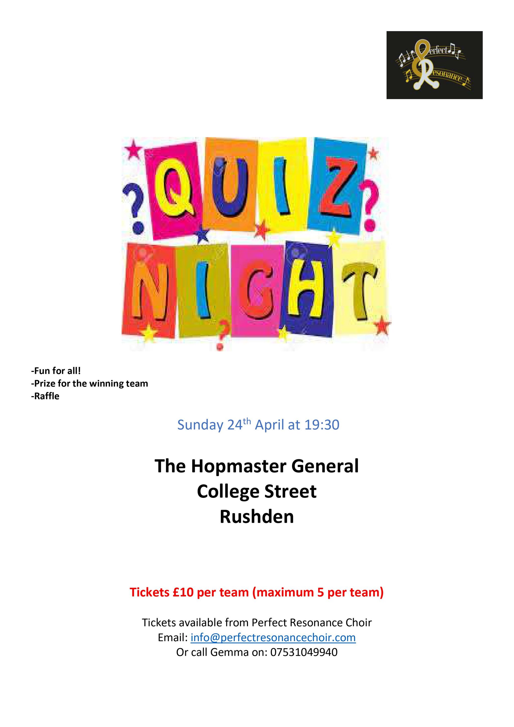 Quiz Night at The Hopmaster General, Rushden