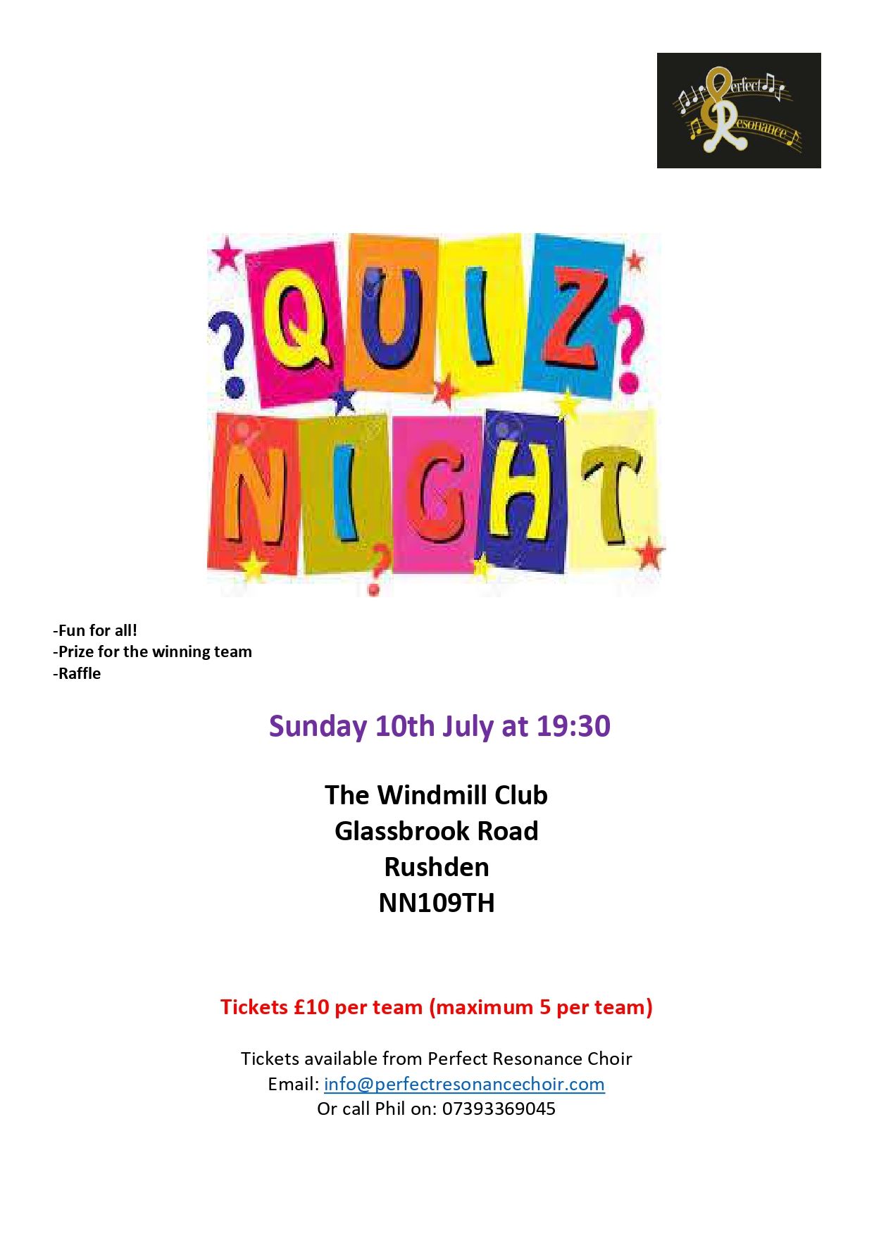 Quiz Night at the Windmill Club, Rushden