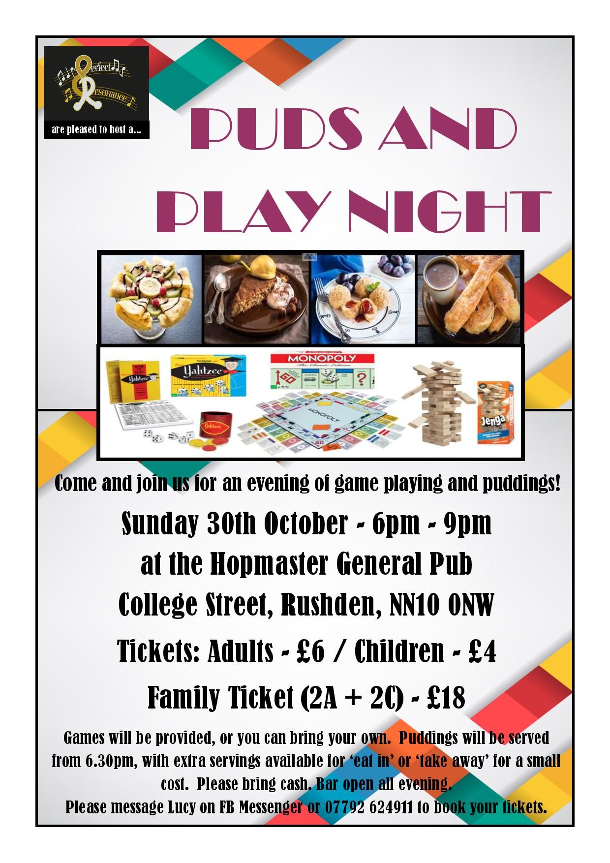 Puddings and Play Night, Hopmaster General, Rushden