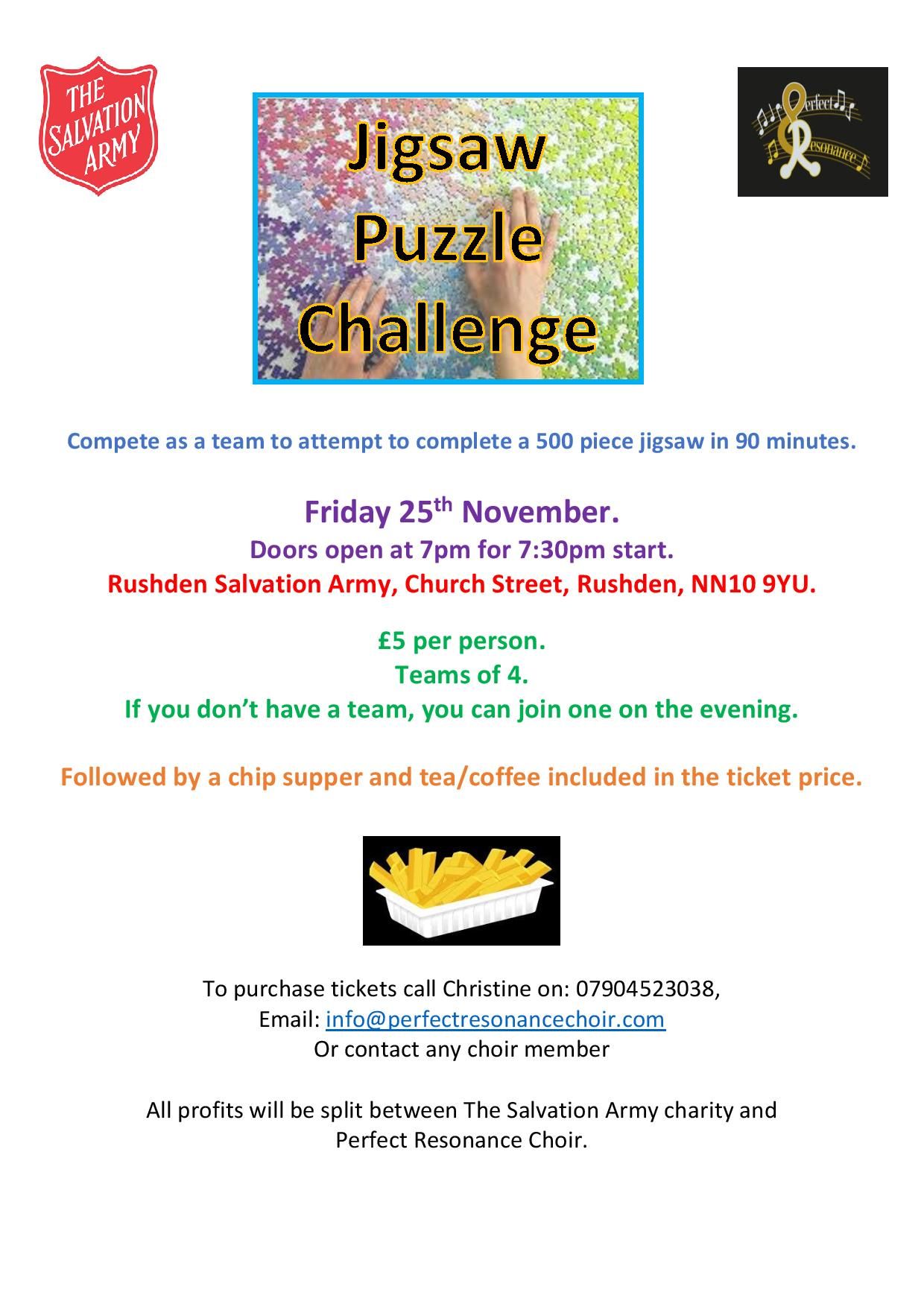Jigsaw puzzle challenge evening, Rushden